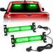 1002L Emergency Strobe Traffic Advisor Light Bar: 40 LED Dash Safety Warning Flashing Light, Front/Rear Windshield Visor for Construction Vehicle, Tow/Plow Truck (2X10.7Inch, Amber White)
