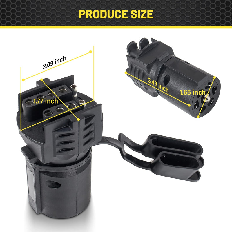 Oyviny 7 to 4 & 5 Pin Trailer Adapter, 2-in-1 Design