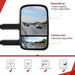 Towing Mirrors Compatible with 2014-2018 Chevy Silverado GMC Sierra 1500, 2015-2018 Silverado Sierra 2500 HD 3500 HD, Power Control Heated Manually Folding Telescoping Side Mirror Black