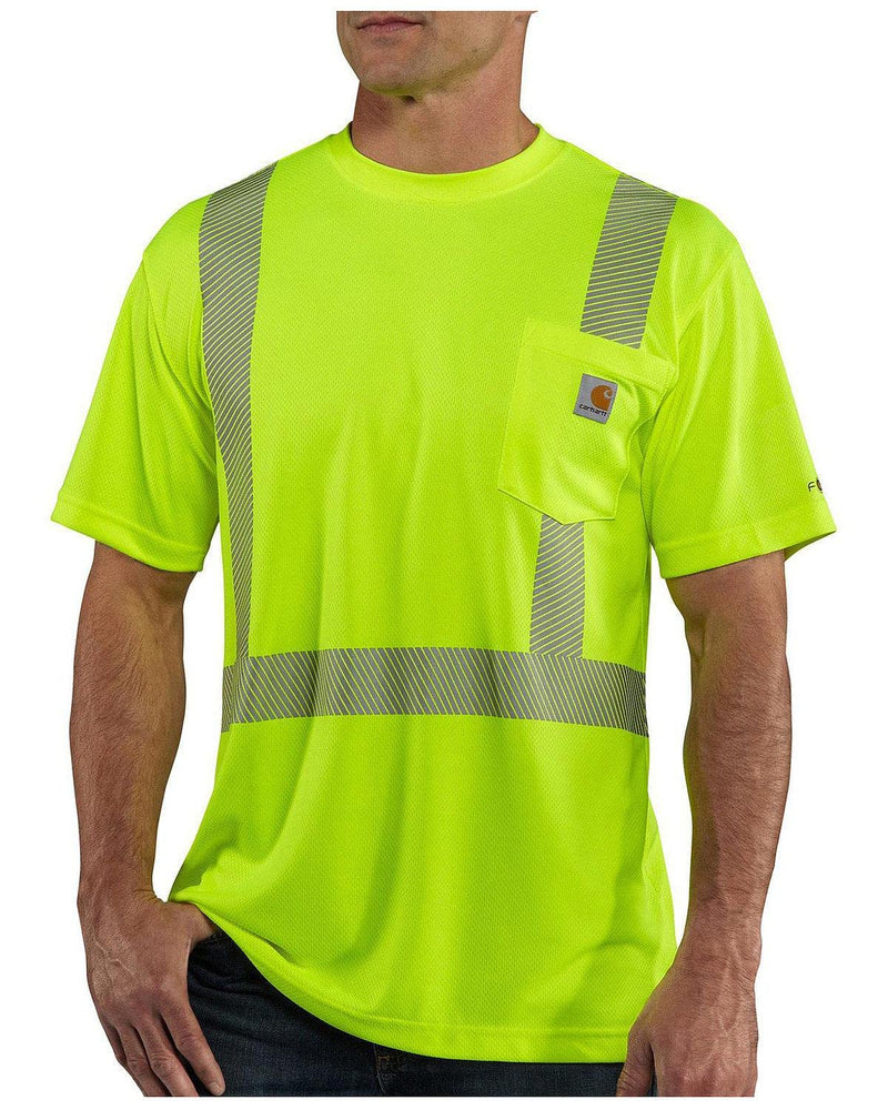Carhartt Men's High-Visibility Force Short Sleeve Class 2 Tee, Brite Lime, X-Large/Regular
