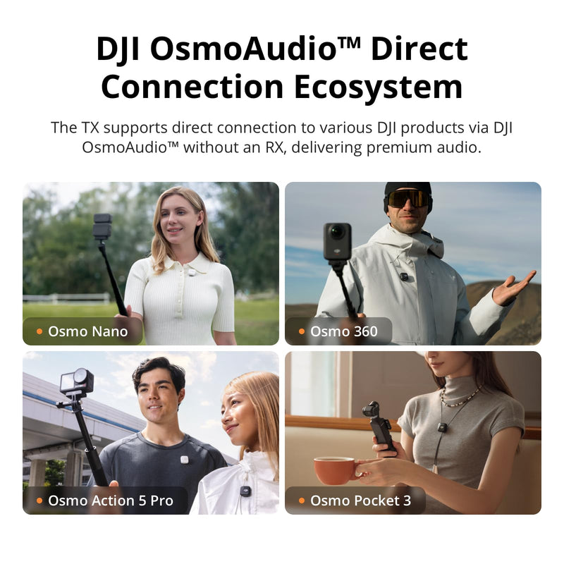 DJI Mic Mini Transmitter (Infinity Black), Ultralight, Wireless Lavalier Microphone for DJI Action 5 Pro/Osmo Pocket 3, Noise Cancelling, Wireless Microphone for Camera/iPhone/Android, Vlog, Streaming - Durrett Recovery