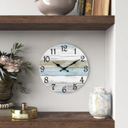 CHYLIN Wall Clock, Silent Non Ticking Battery Operated, Rustic Coastal Country Clock Decorative for Bathroom Kitchen Bedroom 8 - Durrett Recovery