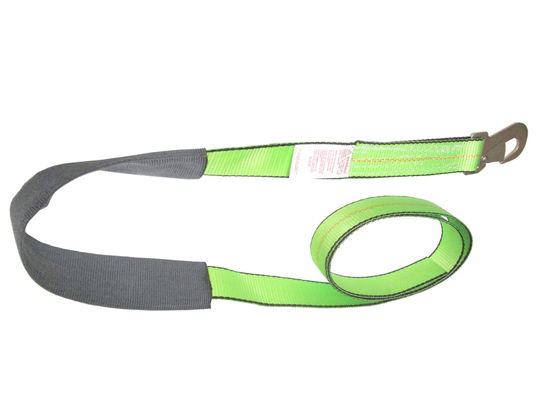 (4 Pack) High Viz Green 2" x 8 FT Wheel Lift Straps for Tow Dolly/Wheel Lift Truck Wrecker Car Hauler