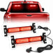 1002L Emergency Strobe Traffic Advisor Light Bar: 40 LED Dash Safety Warning Flashing Light, Front/Rear Windshield Visor for Construction Vehicle, Tow/Plow Truck (2X10.7Inch, Amber White)