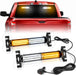 1002L Emergency Strobe Traffic Advisor Light Bar: 40 LED Dash Safety Warning Flashing Light, Front/Rear Windshield Visor for Construction Vehicle, Tow/Plow Truck (2X10.7Inch, Amber White)