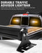 1002L Emergency Strobe Traffic Advisor Light Bar: 40 LED Dash Safety Warning Flashing Light, Front/Rear Windshield Visor for Construction Vehicle, Tow/Plow Truck (2X10.7Inch, Amber White)
