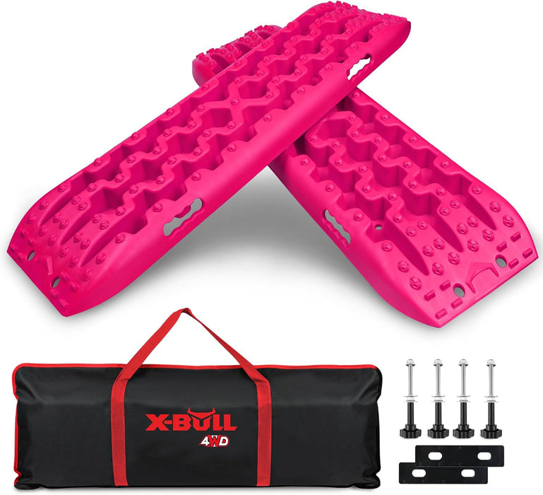 New Recovery Traction Tracks Sand Mud Snow Track Tire Ladder 4WD (Red,3Gen)