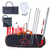 SINKHANUN multifunctional car lockout tool kit with 18 pieces and carrying bag for vehicle unlocking and safety tasks.