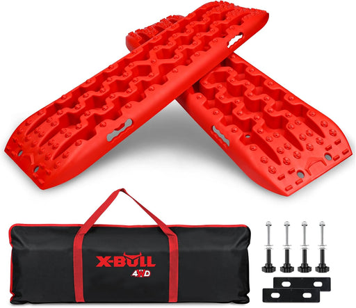 New Recovery Traction Tracks Sand Mud Snow Track Tire Ladder 4WD (Red,3Gen)