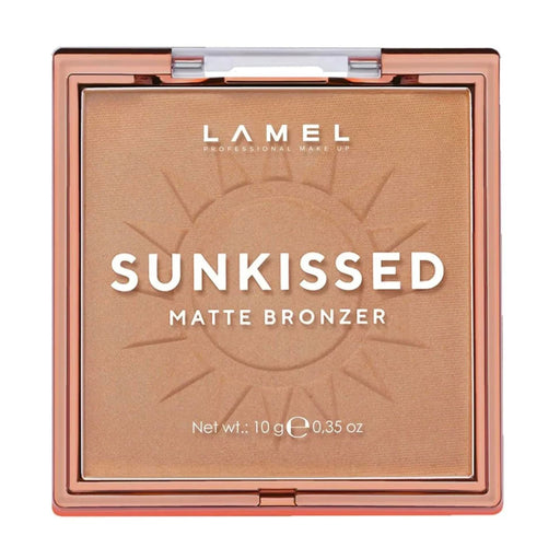LAMEL Sunkissed Matte Bronzer Face Powder - Non-Shimmer, Long Lasting, Non-Greasy Bronzing Organic Makeup Formula - Matte Finish - Natural Tan Skin - N. 401-0.35oz. - Durrett Recovery