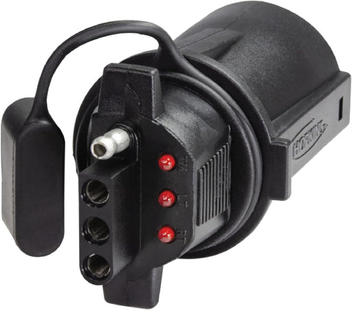 Hopkins 7 Blade to 4 Wire Flat Vehicle to Trailer Connector Adapter Plug, Universal Fit for Vehicles with 7 Blade Adapters (47345)