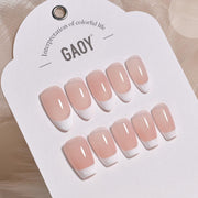 GAOY white swirl gel nail polish art liner with thin brush, 12ml, UV light cure for DIY French manicure at home