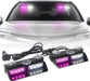 2 in 1 Emergency Dash Strobe Lights Interior Windshield Lights Amber White Warning Hazard Safety Flashing W/Suction Cups for Construction Vehicles, Trucks Car (2×7.16 Inch, 16 LED)