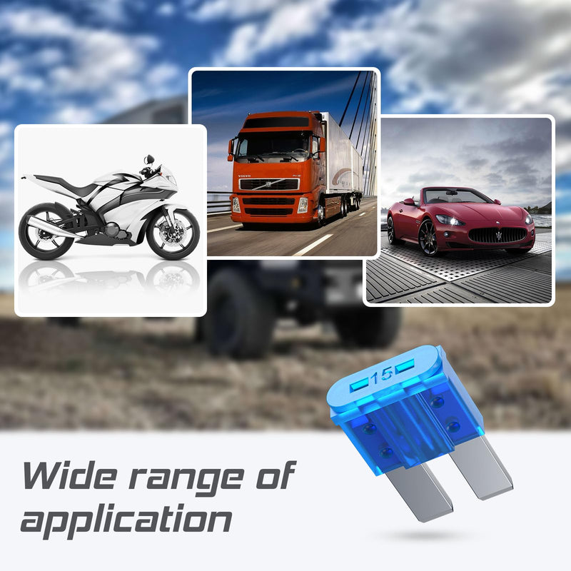 JOREST 60Pcs Micro Assorement Fuses Kit -Micro2 Fuse kit, Micro 2 Automotive Replacement Fuses for Car RV Truck Motorcycle(2Amp 3A 5A 7.5A 10A 15A 20A 25A 30A 35A 40A)