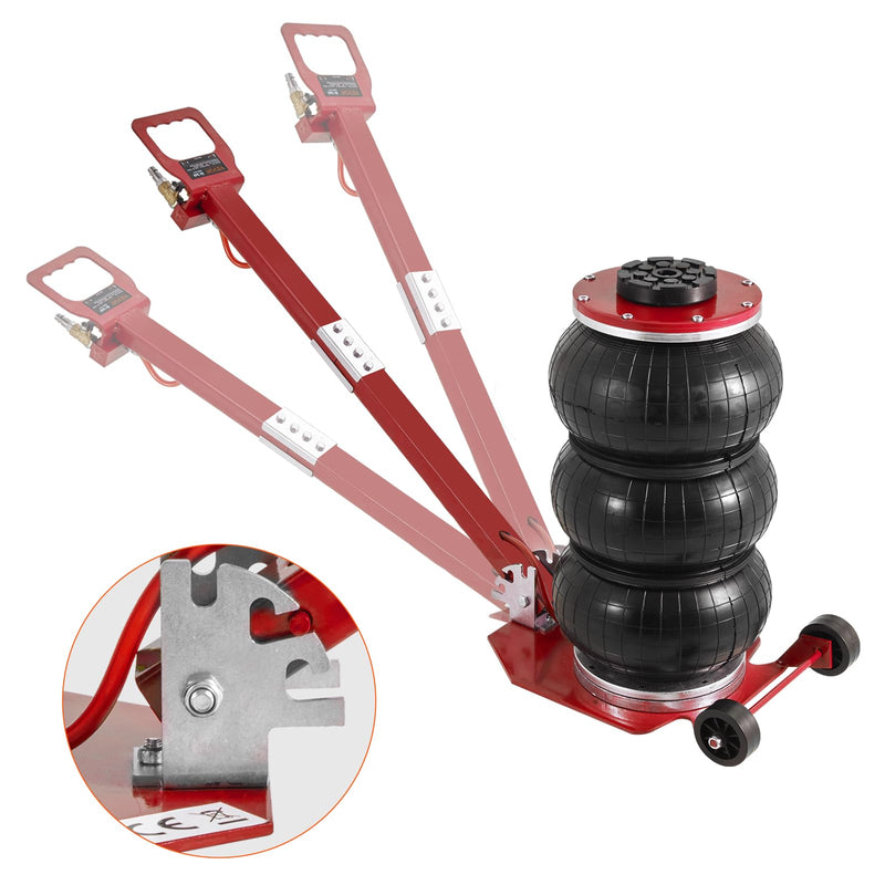 VEVOR Air Jack, 3 Ton/6600 lbs Triple Bag Air Jack, Air Bag Jack Lift Range 5.9"-15.75", Airbag Jack with Adjustable Long Handle, 3-5 S Fast Lifting for Car, Auto Shop, Garage
