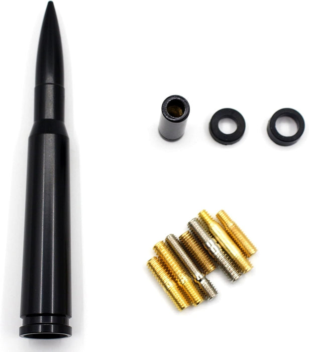 5.5 Inch 50 Cal Bullet Car Truck Antenna Mast Vehicle Short Radio Antenna Replacement for Ford F Series Super Duty Ranger Explorer Dodge RAM 1500 2500 3500 Classic Pickup Trucks