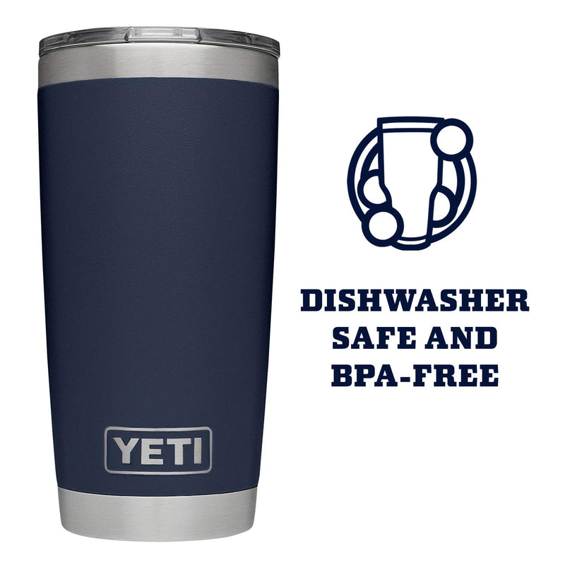 YETI Rambler 20 oz Tumbler, Stainless Steel, Vacuum Insulated with MagSlider Lid, Navy - Durrett Recovery