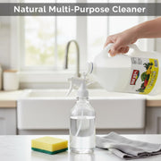 Iberia all natural distilled white vinegar in a 1-gallon jug with 5% acidity, shown in a clear plastic container.