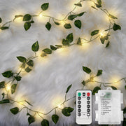 suddus Vine with Fairy Lights Battery Operated, 33ft100 LED Pothos String Lights with Remote, Leaf Lights for Bedroom, Room, Wall, Garden, Party, Wedding Dorm Decor(Warm White) - Durrett Recovery
