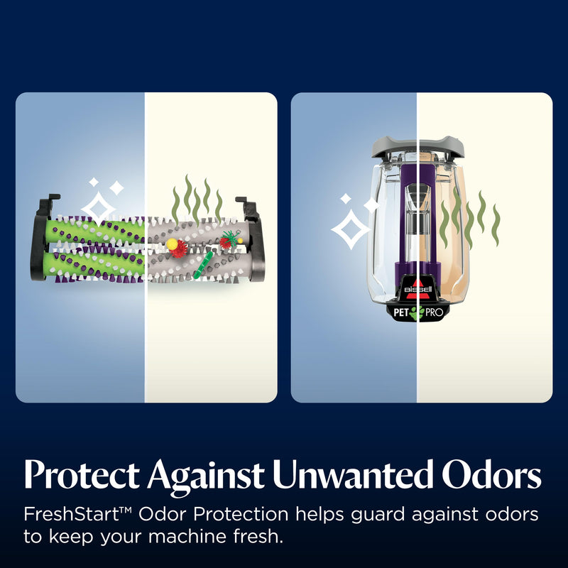 Bissell ProHeat 2X Revolution Pet Pro Plus upright deep cleaner with dual dirt lifter powerbrush, hose, tools, and pet stain attachments