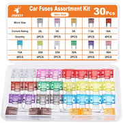 180Pcs Car Fuses Assorted Kit, 60 Mini Blade Car Fuse + 60 Standard Fuse Automotive + 60 Micro Fuse + 1 Puller –11 Specifications Mixed Auto Fuse: 2Amp 3A 5A 7.5A 10A 15A 20A 25A 30A 35A 40A