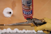 Loctite Tite Foam Gaps & Cracks spray foam sealant in 12 fl oz can, expanding polyurethane insulation for filling gaps and cracks.