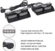 2 in 1 Emergency Dash Strobe Lights Interior Windshield Lights Amber White Warning Hazard Safety Flashing W/Suction Cups for Construction Vehicles, Trucks Car (2×7.16 Inch, 16 LED)