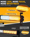 1002L Emergency Strobe Traffic Advisor Light Bar: 40 LED Dash Safety Warning Flashing Light, Front/Rear Windshield Visor for Construction Vehicle, Tow/Plow Truck (2X10.7Inch, Amber White)