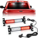 1002L Emergency Strobe Traffic Advisor Light Bar: 40 LED Dash Safety Warning Flashing Light, Front/Rear Windshield Visor for Construction Vehicle, Tow/Plow Truck (2X10.7Inch, Amber White)