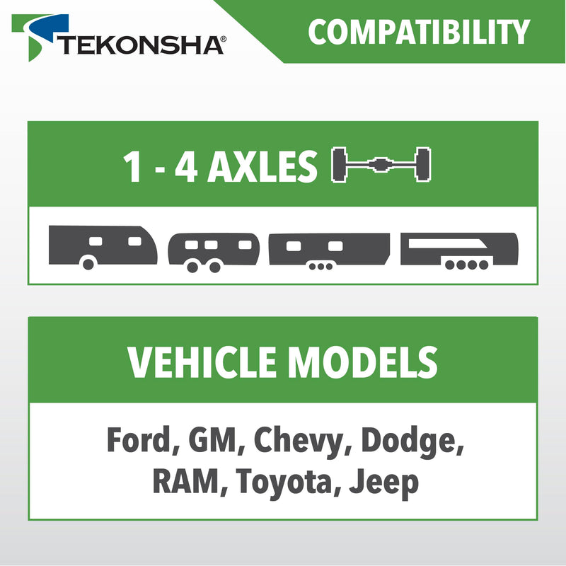 TEKONSHA 8508220 Brake-EVN Proportional Brake Controller for Trailers with 1-4 Axles, Compatible with Ford, GM, Chevy, Dodge, RAM, Toyota. Wiring Harness is NOT Included.