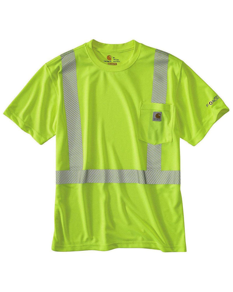Carhartt Men's High-Visibility Force Short Sleeve Class 2 Tee, Brite Lime, X-Large/Regular