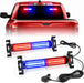1002L Emergency Strobe Traffic Advisor Light Bar: 40 LED Dash Safety Warning Flashing Light, Front/Rear Windshield Visor for Construction Vehicle, Tow/Plow Truck (2X10.7Inch, Amber White)