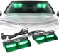 2 in 1 Emergency Dash Strobe Lights Interior Windshield Lights Amber White Warning Hazard Safety Flashing W/Suction Cups for Construction Vehicles, Trucks Car (2×7.16 Inch, 16 LED)