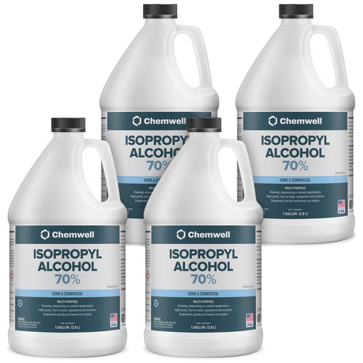 Chemwell 70% isopropyl alcohol gallon bottle, high purity cleaning and solvent alcohol for home and commercial use