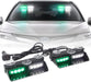 2 in 1 Emergency Dash Strobe Lights Interior Windshield Lights Amber White Warning Hazard Safety Flashing W/Suction Cups for Construction Vehicles, Trucks Car (2×7.16 Inch, 16 LED)