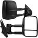 Towing Mirrors Compatible with 2014-2018 Chevy Silverado GMC Sierra 1500, 2015-2018 Silverado Sierra 2500 HD 3500 HD, Power Control Heated Manually Folding Telescoping Side Mirror Black