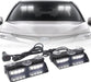 2 in 1 Emergency Dash Strobe Lights Interior Windshield Lights Amber White Warning Hazard Safety Flashing W/Suction Cups for Construction Vehicles, Trucks Car (2×7.16 Inch, 16 LED)