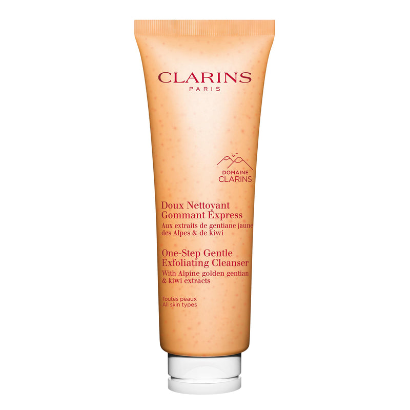 Clarins One-Step Gentle Exfoliating Cleanser | 3-In-1 Cleanser, Makeup Remover and Exfoliator | Boosts Radiance | Plant-Based Exfoliating Beads | All Skin Types | 4.3 Ounces - Durrett Recovery