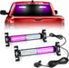 1002L Emergency Strobe Traffic Advisor Light Bar: 40 LED Dash Safety Warning Flashing Light, Front/Rear Windshield Visor for Construction Vehicle, Tow/Plow Truck (2X10.7Inch, Amber White)