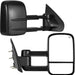 Towing Mirrors Compatible with 2014-2018 Chevy Silverado GMC Sierra 1500, 2015-2018 Silverado Sierra 2500 HD 3500 HD, Power Control Heated Manually Folding Telescoping Side Mirror Black
