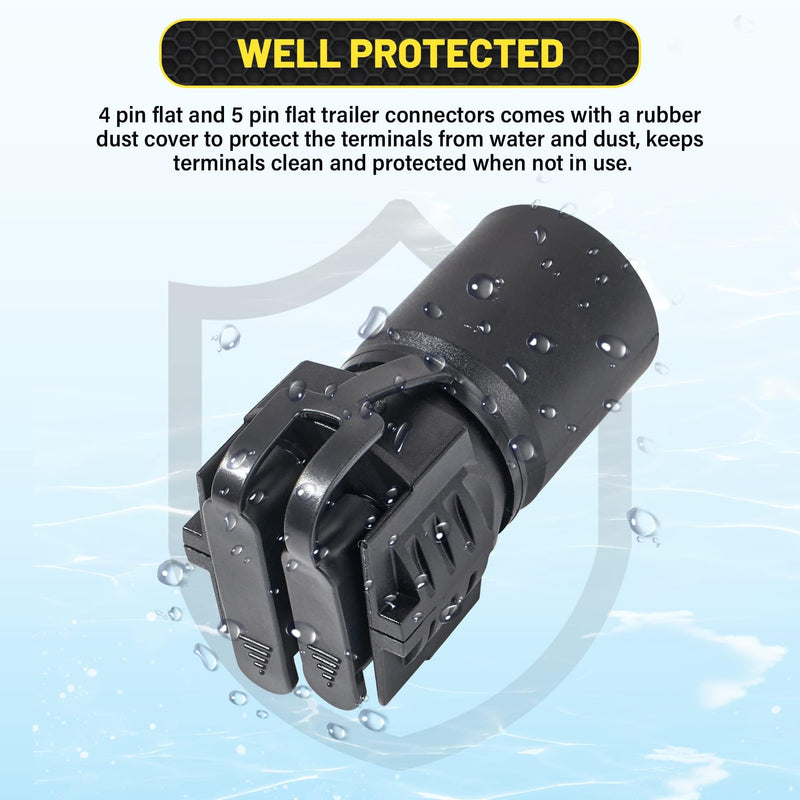 Oyviny 7 to 4 & 5 Pin Trailer Adapter, 2-in-1 Design