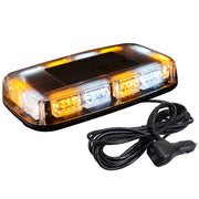 ASPL 48LED roof top strobe light bar with amber and white LEDs, magnetic base, for trucks, snow plows, and construction vehicles.
