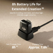 DJI Mic Mini Transmitter (Infinity Black), Ultralight, Wireless Lavalier Microphone for DJI Action 5 Pro/Osmo Pocket 3, Noise Cancelling, Wireless Microphone for Camera/iPhone/Android, Vlog, Streaming - Durrett Recovery