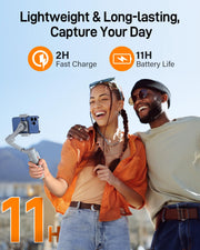 hohem iSteady X3 SE gimbal stabilizer for iPhone and Android, portable foldable 3-axis phone stabilizer with detachable remote.