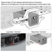 EBESTauto 4-inch LED work light pods with towing hitch mount brackets, ideal for trucks, trailers, SUVs, and off-road driving.