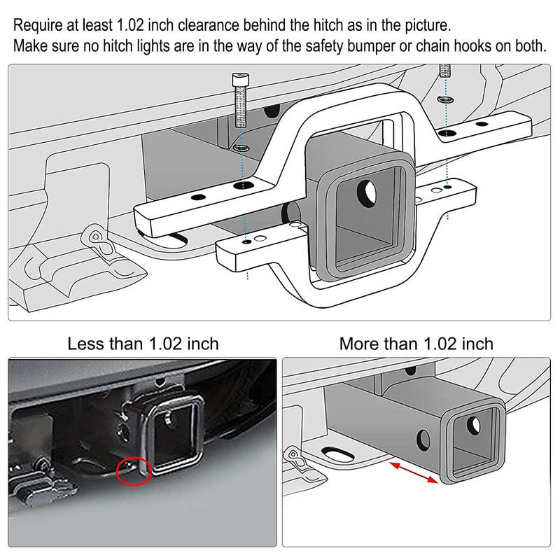 EBESTauto 4-inch LED work light pods with towing hitch mount brackets, ideal for trucks, trailers, SUVs, and off-road driving.