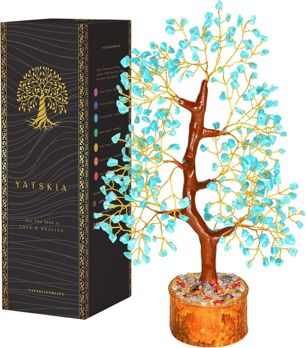 7 Chakra Tree of Life, Crystals and Healing Stones, Birthday Gifts for Women - Crystal Tree for Positive Energy, Home Office Decor, Spiritual Gifts for Women