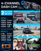 N5 4 Channel Dash Cam 360° View, 1080P Front and Rear Inside, Left Right Dash Camera for Cars, 8 IR Lamps Night Vision, 5G Wifi & APP Control, G-Sensor, Parking Mode, with a Free 128GB SD Card