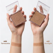 LAMEL Sunkissed Matte Bronzer Face Powder - Non-Shimmer, Long Lasting, Non-Greasy Bronzing Organic Makeup Formula - Matte Finish - Natural Tan Skin - N. 401-0.35oz. - Durrett Recovery