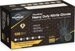 Thor Grip Heavy Duty Black Industrial Nitrile Gloves with Raised Diamond Texture, 8-Mil, Latex Free